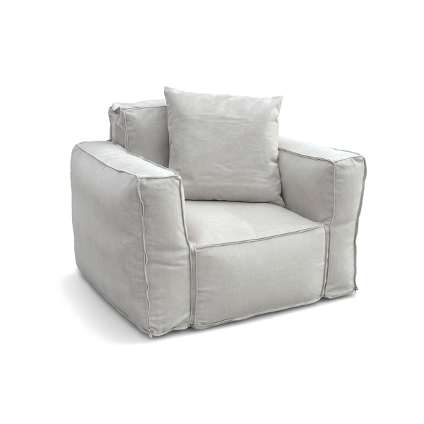 Poltrona Modular de Jardim 90x75 Cinzento Seixo com a sua almofada decorativa 50x50