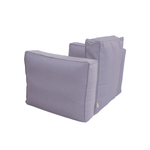 Coussin modulable pour fauteuil de jardin gris galet, en tissu Olefin, avec cœur gonflable et pompe incluse, pour décoration extérieure.