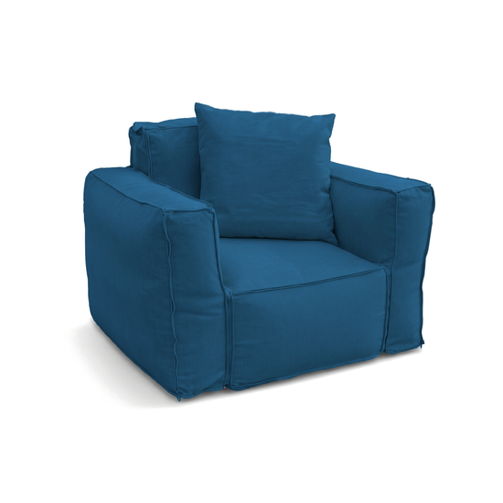 Fauteuil Modulable de Jardin 90x75 Bleu Pétrole avec son coussin d&