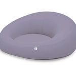 Fauteuil flottant piscine XXL 140x120 cm gris galet en tissu Olefin, pouf extérieur avec pompe incluse, Deco-arts.fr