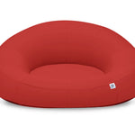 Pouf extérieur flottant pour piscine Deco-arts.fr, XXL 140x120 cm, tissu Olefin rouge avec pompe incluse.