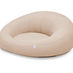 Pouf extérieur flottant pour piscine beige en tissu Olefin, dimensions 140x120 cm, avec pompe incluse.