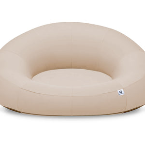 Fauteuil Flottant Piscine XXL 140x120 Beige - Tissu Olefin (Pompe Incluse)