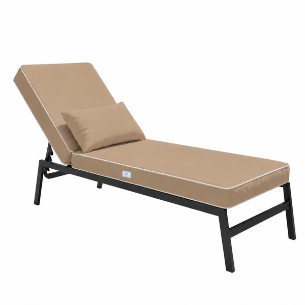 Colchão Premium Espreguiçadeira 190x60 Mocha - 10cm Espessura & Apoio Cabeça (Capa Removível)