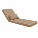 Colchão Premium Espreguiçadeira 190x60 Mocha - 10cm Espessura & Apoio Cabeça (Capa Removível)