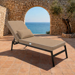 Colchão Premium Espreguiçadeira 190x60 Mocha - 10cm Espessura & Apoio Cabeça (Capa Removível)
