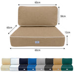 Premium Cushion Set 60x60 Mocha - Thick 12cm & Piped Finish