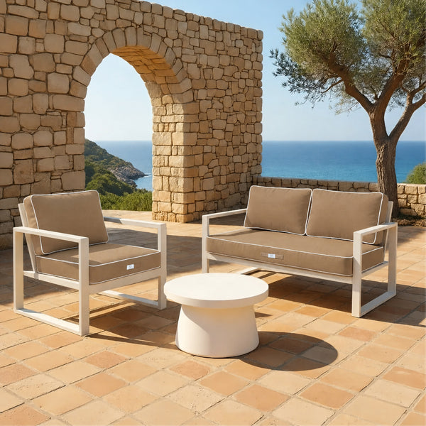Premium Cushion Set 60x60 Mocha - Thick 12cm & Piped Finish