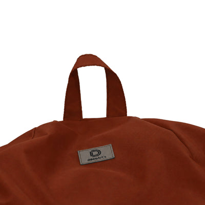Pouf Poire XL 110x120 Terracotta - Déhoussable & Imperméable (Garni Billes)