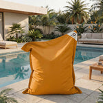 Giant XXL Bean Bag 180x140 Honey Yellow - Waterproof & Removable Cover (Foam)