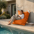 Housse de Pouf Géant XXL 180x140 Orange - (Housse Seule à Garnir - Intérieur/Extérieur)