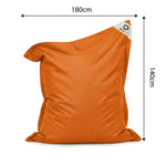Pouf Géant Flottant 180x140 Orange - Piscine & XXL (Billes)