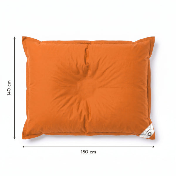 Dimensions du pouf géant flottant Orange : 180 × 140 cm