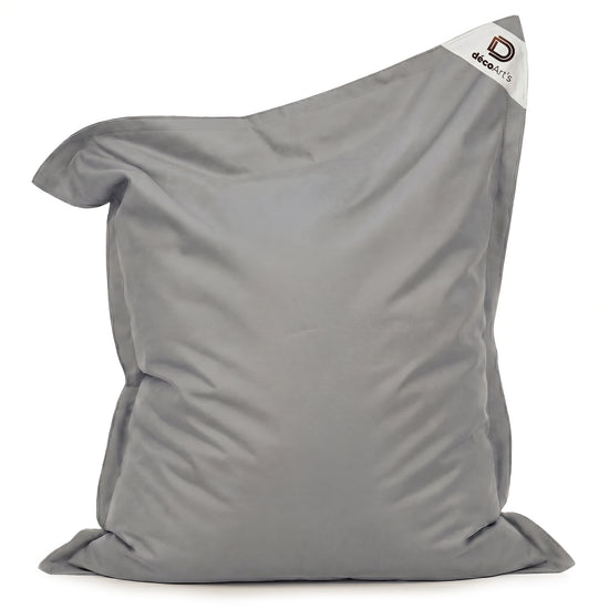 Pouf gris galet 180x140 cm en situation extérieure