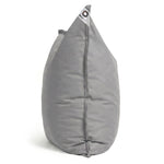 Détail tissu pouf gris galet