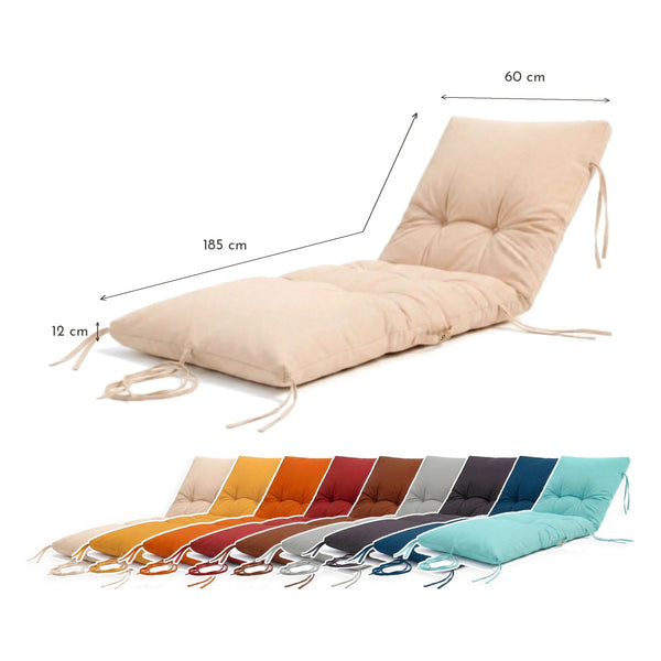 Ligbedkussen 185x55 Beige Clair – afmetingen