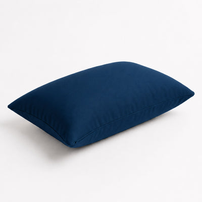 Lot de 2 Coussins d'Appoint 60x35 Bleu Pétrole - Déco Jardin & Déhoussable