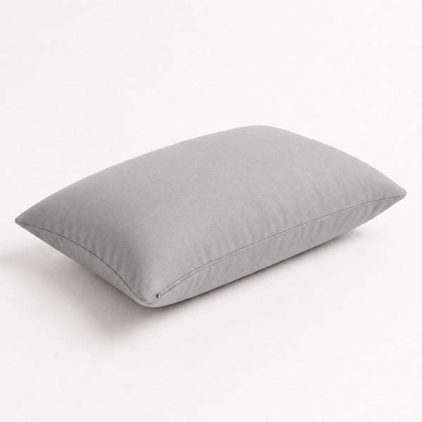 Set of 2 Accent Cushions 60x35 Pebble Grey - Garden Décor & Removable Cover