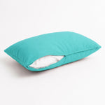 Lot de 2 Coussins d'Appoint 60x35 Bleu Caraïbes - Déco Jardin & Déhoussable