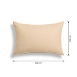 Conjunto de 2 Almofadas de Apoio 60x35 Bege - Decoração de Jardim & Capa Amovível