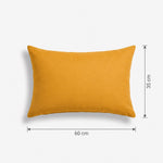 Lot de 2 Coussins d'Appoint 60x35 Jaune - Déco Jardin & Déhoussable