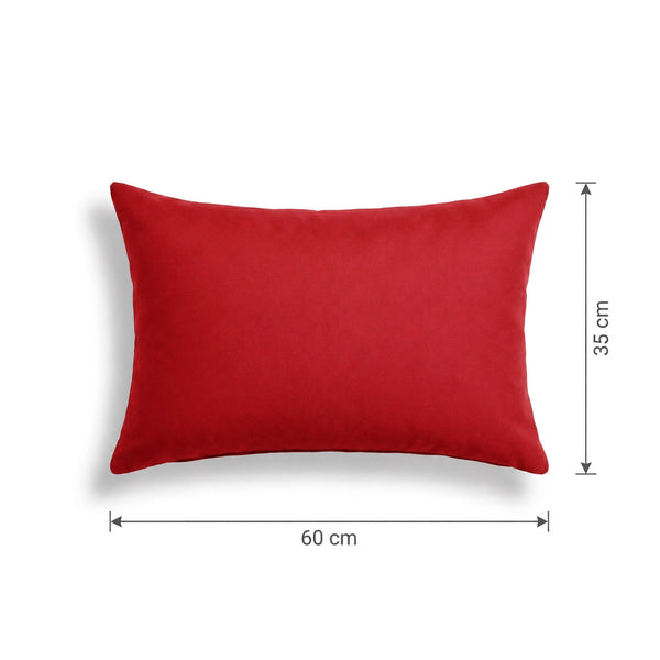 Set of 2 Accent Cushions 60x35 Red - Garden Décor & Removable Cover