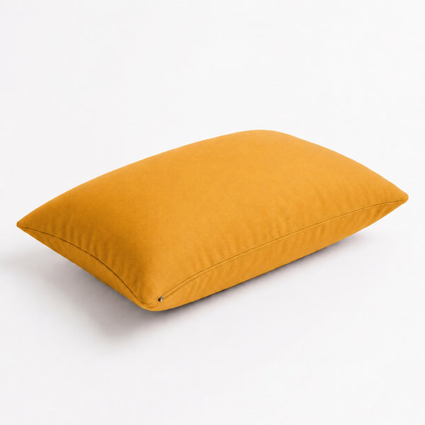 Set of 2 Accent Cushions 60x35 Yellow - Garden Décor & Removable Cover