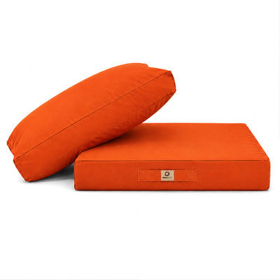 Tuinlounge kussenset 60x70 Oranje - Afneembaar & UV-bestendig (Zitting + Rugleuning)