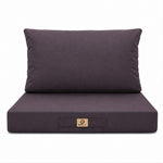 Ensemble Coussins Salon Jardin 60x70 Gris Carbone - Déhoussable & Anti-UV (Assise + Dossier)