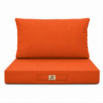 Tuinlounge kussenset 60x70 Oranje - Afneembaar & UV-bestendig (Zitting + Rugleuning)