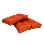 Coussins pour salon de jardin capitonné 60x60cm orange - Deco-arts.fr