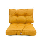 Ensemble de coussins capitonnés jaune 50x50 cm, épaissis 15 cm, moelleux pour fauteuils et canapés, Deco-arts.fr