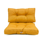 Coussins pour salon de jardin capitonné 60x60cm jaune - Deco-arts.fr