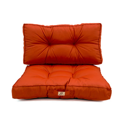 Coussins pour salon de jardin capitonné 60x60cm orange - Deco-arts.fr