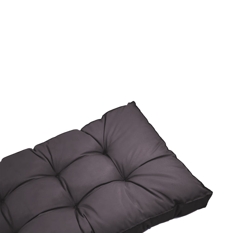 Coussins pour salon de jardin capitonné 100x50cm gris carbone - Deco-arts.fr