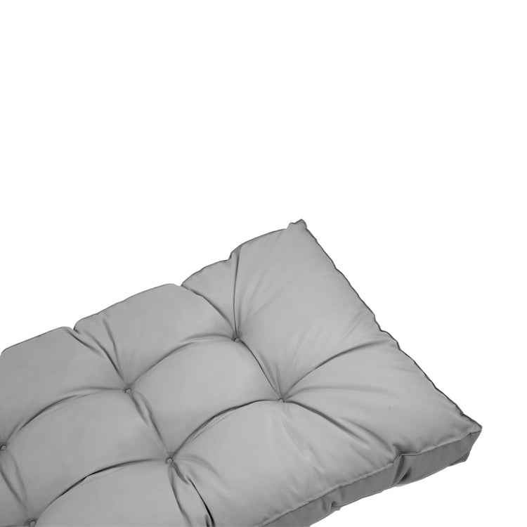 Coussins pour salon de jardin capitonné 120x60cm gris galet - Deco-arts.fr