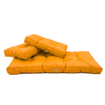 Coussins pour salon de jardin capitonné 100x50cm jaune - Deco-arts.fr