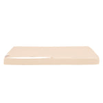 Ensemble de coussins de salon de jardin beige pour fauteuils et canapés, déhoussables et anti-UV, comprenant 1 assise et 2 dossiers.