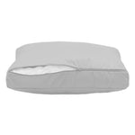 Ensemble de 3 coussins de salon jardin gris galet pour fauteuils et canapés, déhoussables et anti-UV.