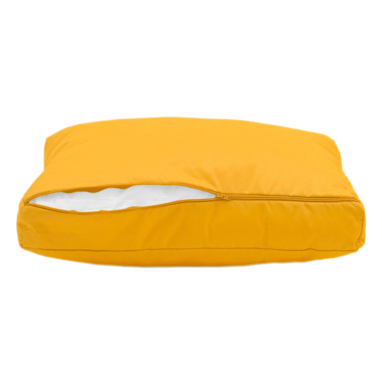 Coussins pour salon de jardin déhoussable 100x50cm Jaune - Deco-arts.fr