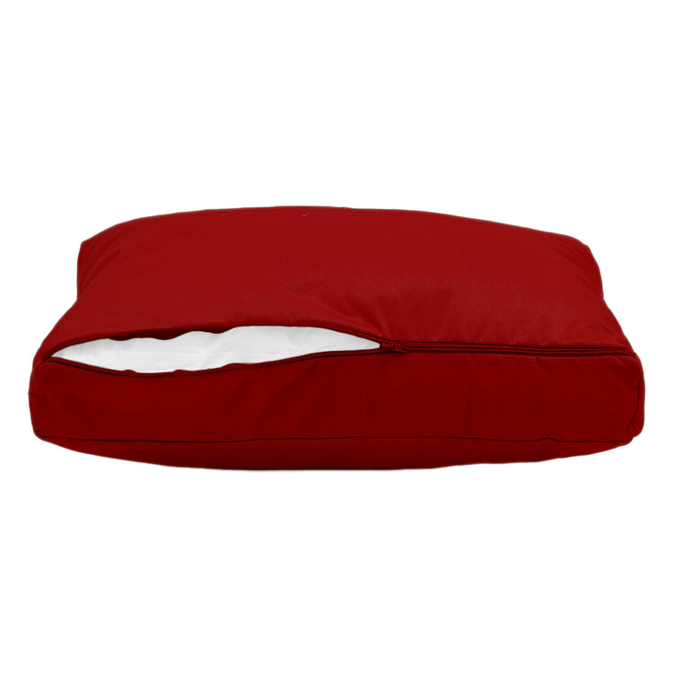 Coussins pour salon de jardin déhoussable 100x50cm Rouge - Deco-arts.fr