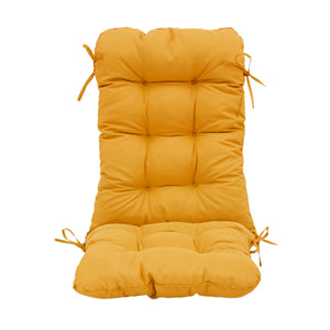 Coussin Chaise Dossier Haut 120x50 Jaune - Capitonné (Confort 8cm)