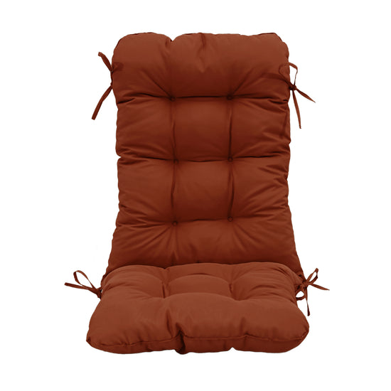 Coussin de dossier haut pour fauteuil ou canapé, 120x50 cm, en tissu terracotta capitonné, épaisseur 8 cm, Deco-arts.fr