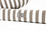 Ensemble de coussins de salon et jardin rayés beige 60x60cm, pour fauteuils et canapés, en tissu 270g, de Deco-arts.fr