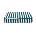 Ensemble de coussins de salon jardin rayure verte 60x60cm pour fauteuils et canapés, en tissu Premium 270g.