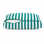 Ensemble Coussins Salon Jardin 50x50 Rayure Vert - Premium 270g (Assise + Dossier)