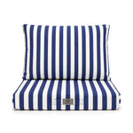 Conjunto Almofadas Jardim 50x60 Riscas Azul Marinho - Premium 270g (Assento + Encosto)
