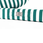 Ensemble Coussins Salon Jardin 50x50 Rayure Vert - Premium 270g (Assise + Dossier)