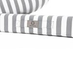 Ensemble Coussins Salon Jardin 50x50 Rayure Gris Clair - Premium 270g (Assise + Dossier)