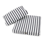 Tuinlounge kussenset 60x60 Donkergrijze strepen - Premium 270g (Zitting + Rugleuning)